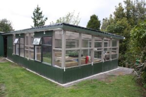 Suncover corrugated clear polycarbonate used on a greenhouse
