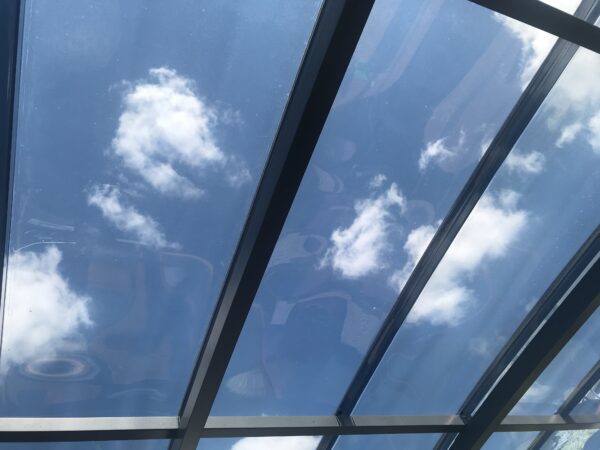 Alsynite Custom Glaze flat polycarbonate in grey