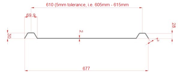 Alsynite Custom Glaze 610mm polycarbonate