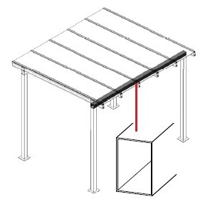 Aluminium RHS 150 x 100 beam bearer