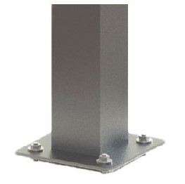 Aluminium foot plate and 200 x 200 post