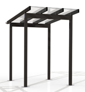 Metal pergola kitset clear roofing