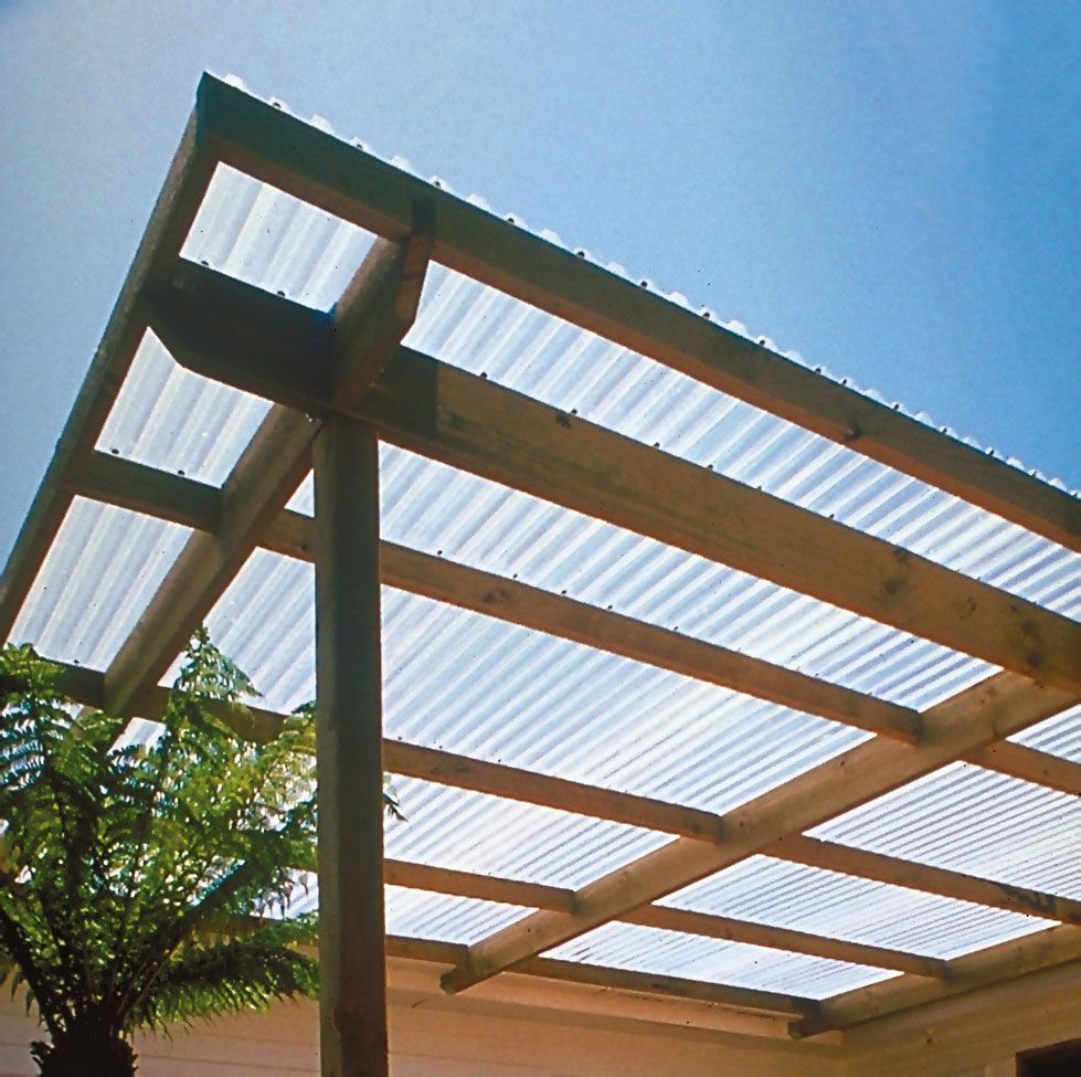 pvc roofing on a pergola