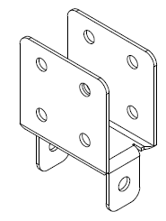 Post to bearer bracket 100x50x6