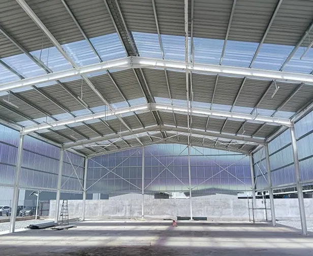 Topglass GRP roofing inside warehouse